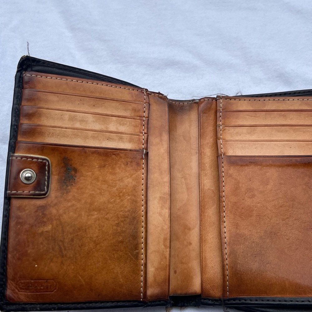 Coach Brown Signature Wallet + Black Camo Zip Wallet Set - Picture 11 of 11